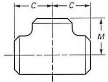 pipe equal tee dimensions